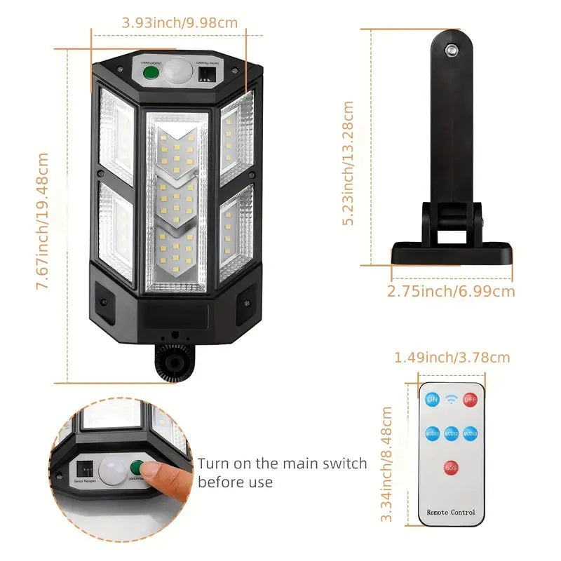 Solar Led Light with Remote Control - 3400 Lumens