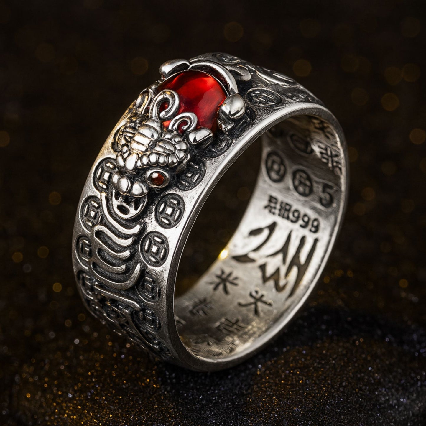 VITALIS FENG™ - The Sacred Pixiu Ring of Carnelian Power