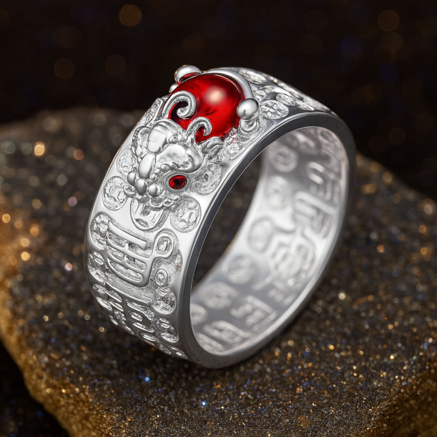 VITALIS FENG™ - The Sacred Pixiu Ring of Carnelian Power