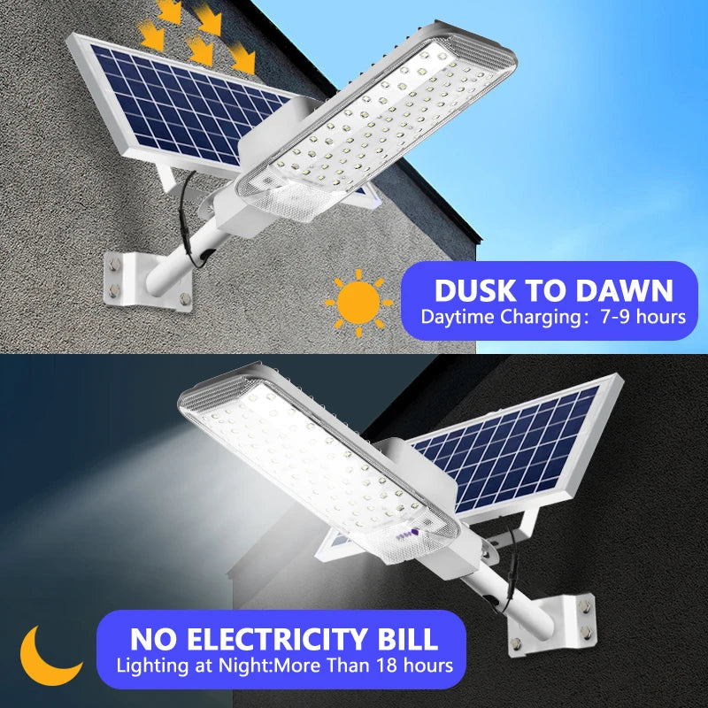 Aluminum Solar Street Light with Remote Control - 18000 Lumens