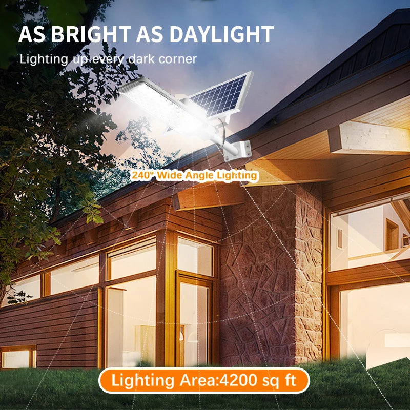 Aluminum Solar Street Light with Remote Control - 18000 Lumens