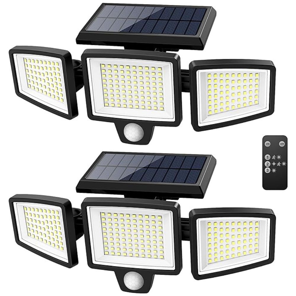 Solar Wall Light with Remote Control - 2500 Lumens