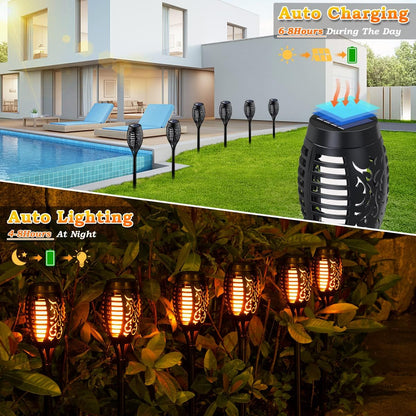 Solar Flame Garden Lights