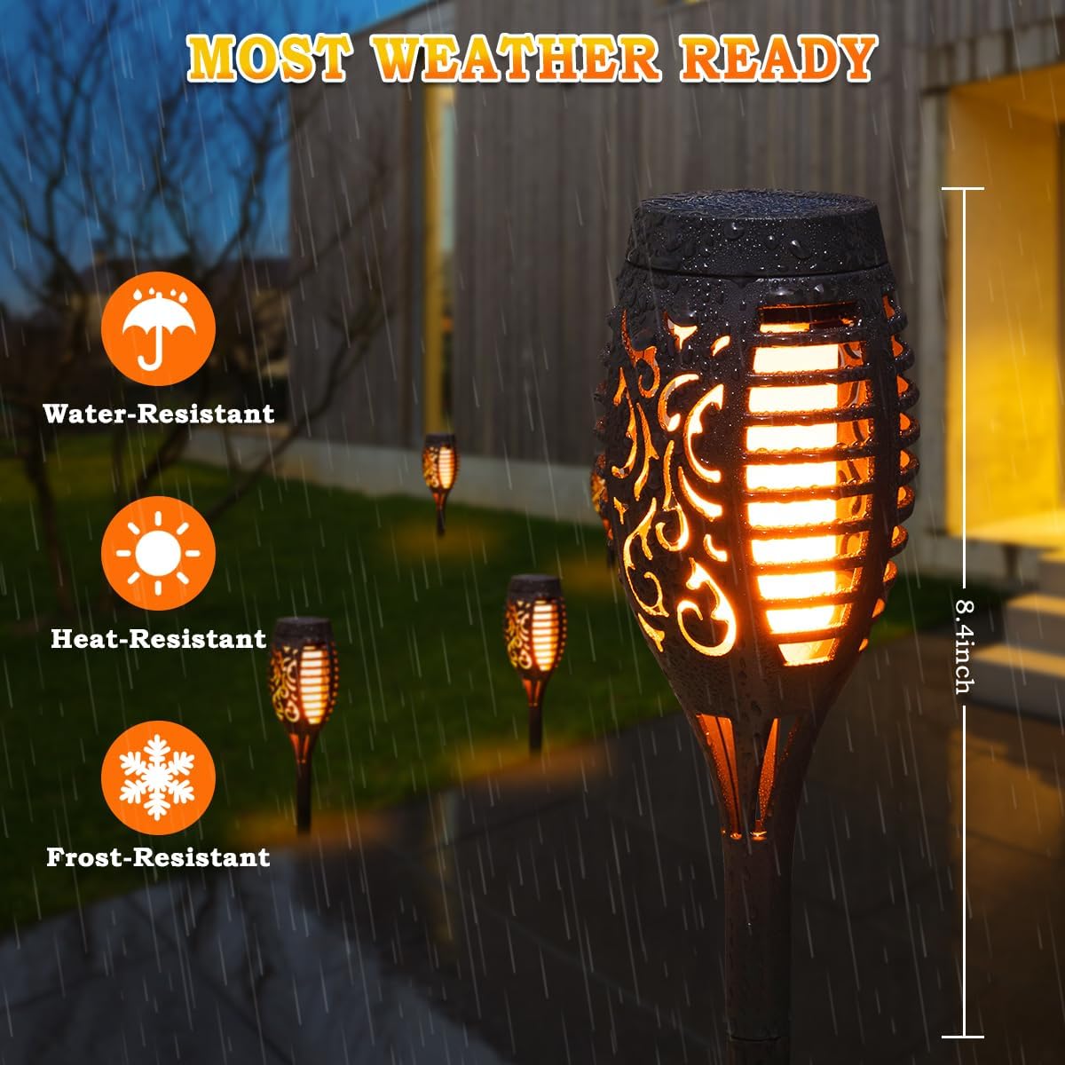 Solar Flame Garden Lights
