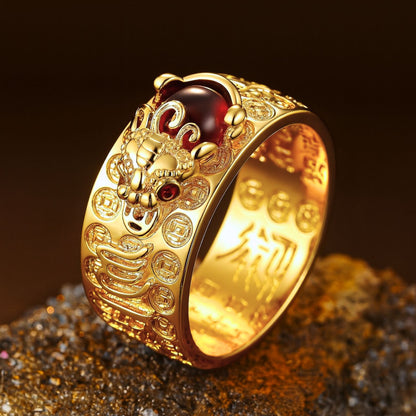 VITALIS FENG™ - The Sacred Pixiu Ring of Carnelian Power