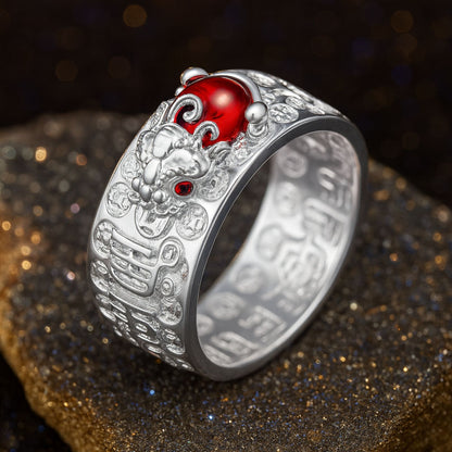 VITALIS FENG™ - The Sacred Pixiu Ring of Carnelian Power