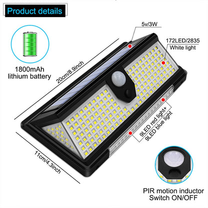 Solar Wall Light with Remote Control - 2500 Lumens