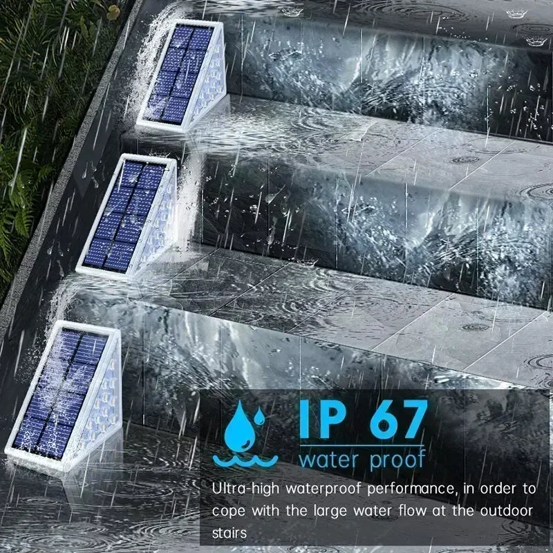 Solar Stairs Lights with Motion Sensor - IP67 Waterproof