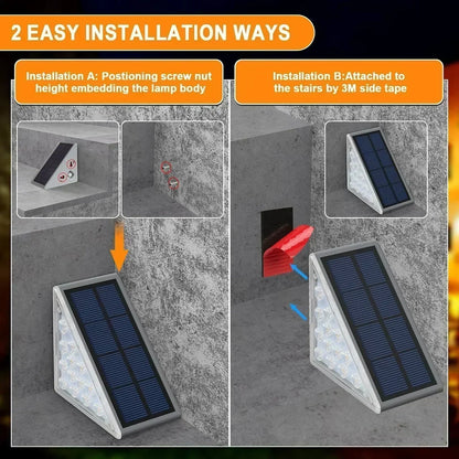 Solar Stairs Lights with Motion Sensor - IP67 Waterproof