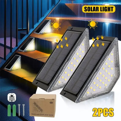 Solar Stairs Lights with Motion Sensor - IP67 Waterproof