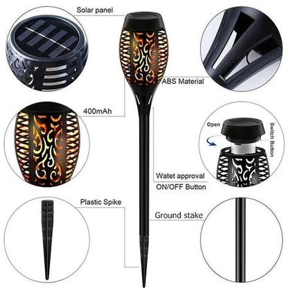 Solar Flame Garden Lights